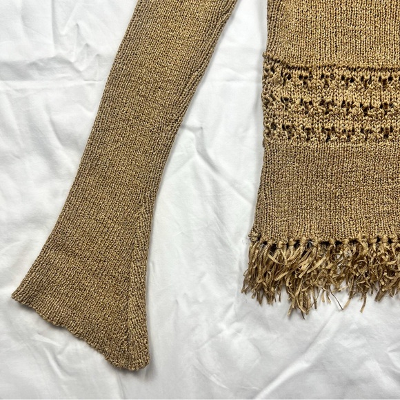 Vintage XOXO Knit Crochet Fringe Sweater - Picture 6 of 6